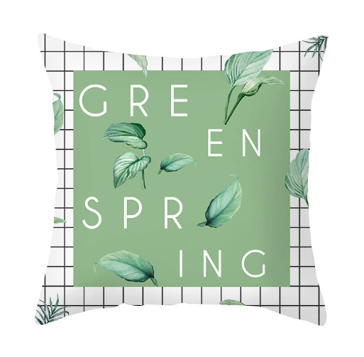 Artistic Plant-Themed Pillow Cover for Sofa and Car