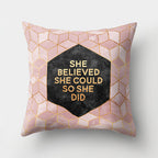 Simple Fashion Print Pillow Cover for Home and Car