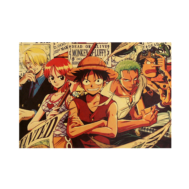 One Piece Vintage Poster Wall Art Decor
