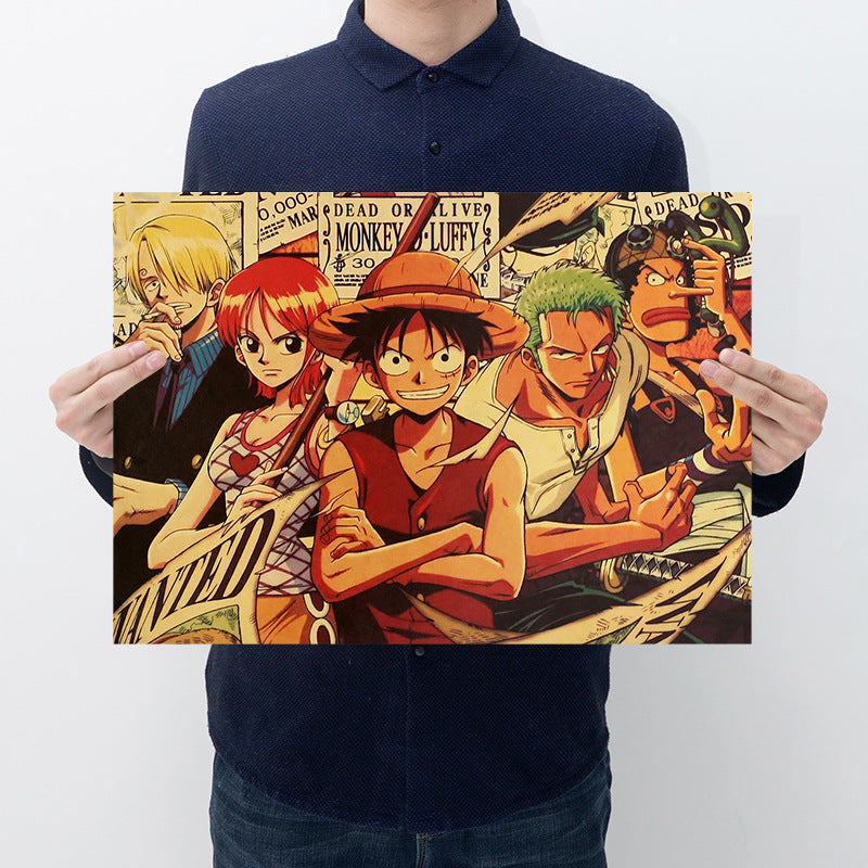 One Piece Vintage Poster Wall Art Decor